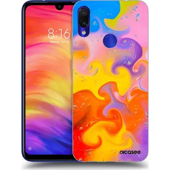 Pouzdro na mobilní telefon Picasee silikonový černý obal pro Xiaomi Redmi Note 7 - Bubbles