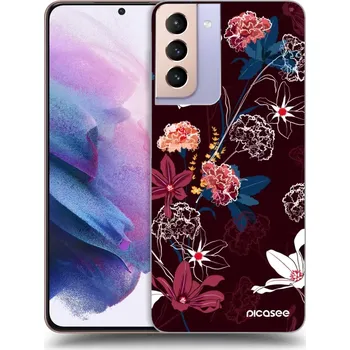 Pouzdro na mobilní telefon Picasee silikonový průhledný obal pro Samsung Galaxy S21+ 5G G996F - Dark Meadow