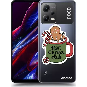 Pouzdro na mobilní telefon Picasee silikonový průhledný obal pro Xiaomi Poco X5 - Hot Cocoa Club