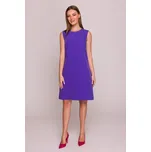 Elegantní šaty bez rukávů S408 Barva: Purpurová, Velikost: S
