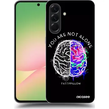 Pouzdro na mobilní telefon Picasee silikonový průhledný obal pro Samsung Galaxy A56 5G A566B - Brain - White