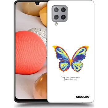 Pouzdro na mobilní telefon Picasee silikonový průhledný obal pro Samsung Galaxy A42 A426B - Diamanty White