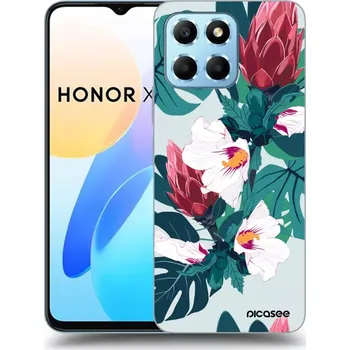 Pouzdro na mobilní telefon Picasee silikonový černý obal pro Honor X8 5G - Rhododendron
