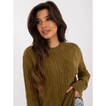 Dámský svetr Jumper AT SW 2343.88 olivově zelený jedna velikost