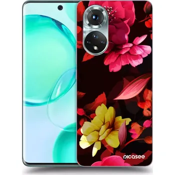 Pouzdro na mobilní telefon Picasee silikonový průhledný obal pro Honor 50 5G - Dark Peonny