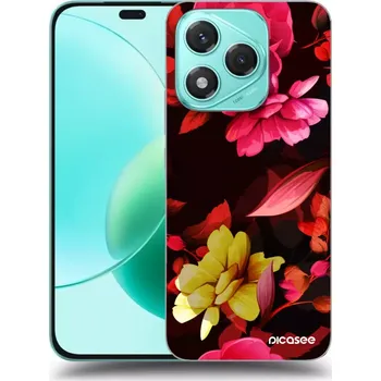 Pouzdro na mobilní telefon Picasee silikonový černý obal pro Honor 400 Lite 5G - Dark Peonny