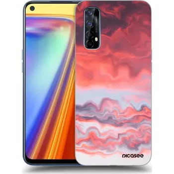 Pouzdro na mobilní telefon Picasee silikonový průhledný obal pro Realme 7 - Sunset