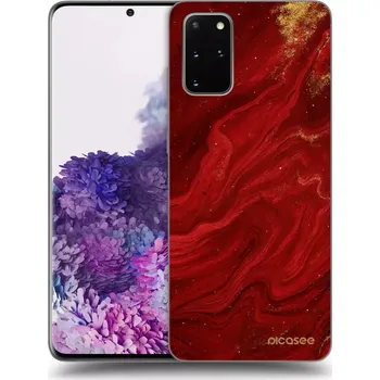 Pouzdro na mobilní telefon Picasee silikonový průhledný obal pro Samsung Galaxy S20+ G985F - Červená