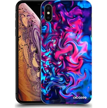Pouzdro na mobilní telefon Picasee silikonový černý obal pro Apple iPhone XS Max - Redlight