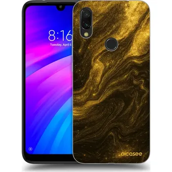 Pouzdro na mobilní telefon Picasee silikonový průhledný obal pro Xiaomi Redmi 7 - Černá