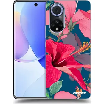 Pouzdro na mobilní telefon Picasee silikonový černý obal pro Huawei Nova 9 - Hibiscus