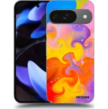 Pouzdro na mobilní telefon Picasee silikonový černý obal pro Google Pixel 9 - Bubbles