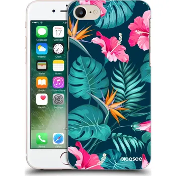 Pouzdro na mobilní telefon Picasee silikonový průhledný obal pro Apple iPhone 8 - Pink Monstera