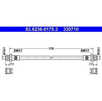 Brzdová hadice Brzdová hadice ATE 83.6236-0175.3