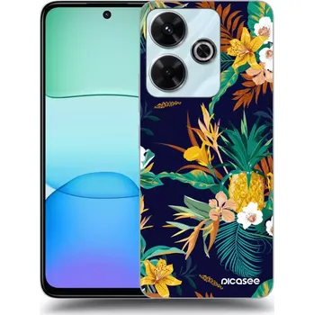 Pouzdro na mobilní telefon Picasee silikonový černý obal pro Xiaomi Redmi 13 4G - Pineapple Color
