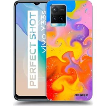 Pouzdro na mobilní telefon Picasee silikonový průhledný obal pro Vivo Y33s - Bubbles