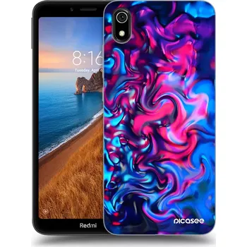 Pouzdro na mobilní telefon Picasee silikonový černý obal pro Xiaomi Redmi 7A - Redlight