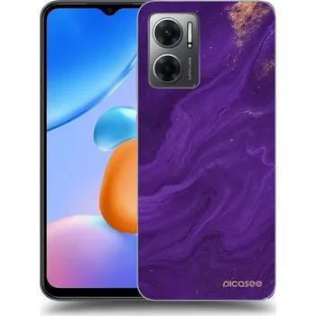 Pouzdro na mobilní telefon Picasee silikonový průhledný obal pro Xiaomi Redmi 10 5G - Fialová