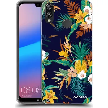 Pouzdro na mobilní telefon Picasee silikonový průhledný obal pro Huawei P20 Lite - Pineapple Color