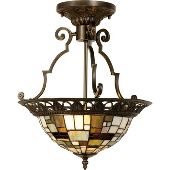 Závěsné svítidlo Tiffany Blocked - Ø 37*41 cm 2x E14 / Max 40W