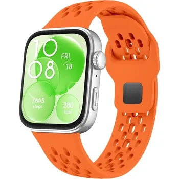 Příslušenství k chytrým hodinkám VSECHNONAMOBIL 109781 AIRY Silikonový řemínek pro Huawei Watch Fit 4 / Fit 4 Pro oranžový