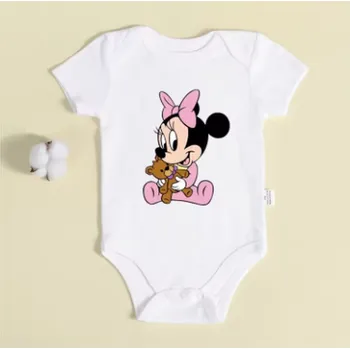 Minnie Mouse Kojenecké bílé body s roztomilou postavičkou "Minnie Mouse" Motiv: DP0199, Velikost: 9 měsíců