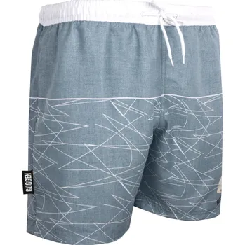 Pánské plavky GUGGEN MOUNTAIN Pánské plavecké kraťasy ZM1608 3XL BÍLÁ|ŠEDÁ