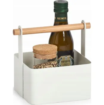 Dóza na potraviny Zeller Dóza na kořenky CADDY s rukojetí, velikost S, bílá, ZELLER