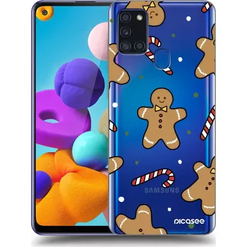 Pouzdro na mobilní telefon Picasee silikonový průhledný obal pro Samsung Galaxy A21s - Gingerbread