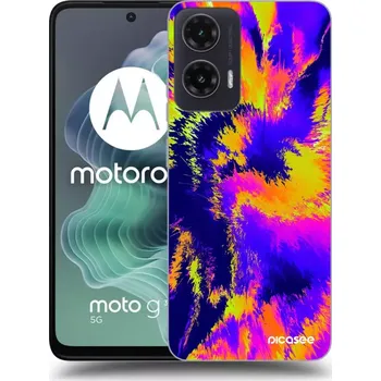 Pouzdro na mobilní telefon Picasee silikonový černý obal pro Motorola Moto G35 5G - Burn