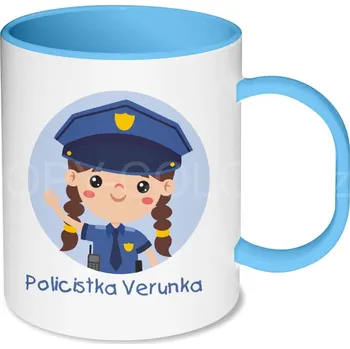 Gravírování Plastový hrnek pro děti - různé motivy s povoláními - modrý vnitřek