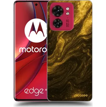 Pouzdro na mobilní telefon Picasee silikonový průhledný obal pro Motorola Edge 40 - Černá