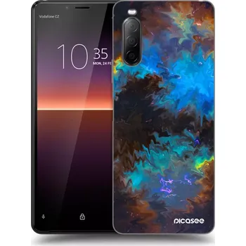 Pouzdro na mobilní telefon Picasee silikonový černý obal pro Sony Xperia 10 II - Space