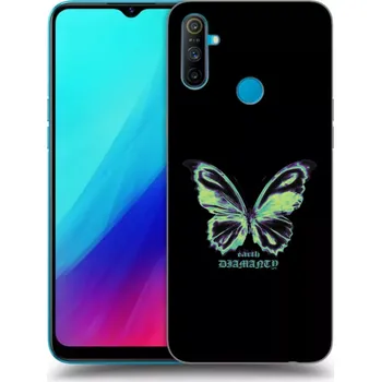 Pouzdro na mobilní telefon Picasee silikonový černý obal pro Realme C3 - Diamanty Blue