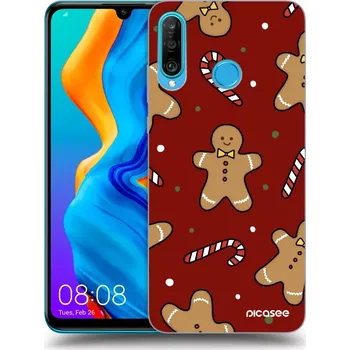 Pouzdro na mobilní telefon Picasee silikonový černý obal pro Huawei P30 Lite - Gingerbread 2