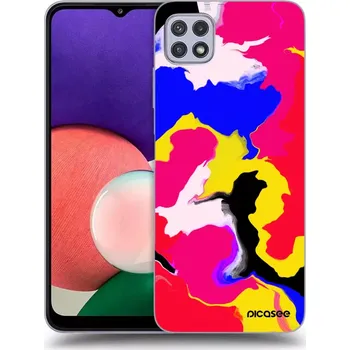 Pouzdro na mobilní telefon Picasee silikonový průhledný obal pro Samsung Galaxy A22 A226B 5G - Watercolor