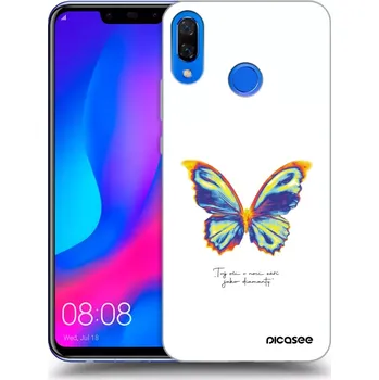 Pouzdro na mobilní telefon Picasee silikonový průhledný obal pro Huawei Nova 3 - Diamanty White