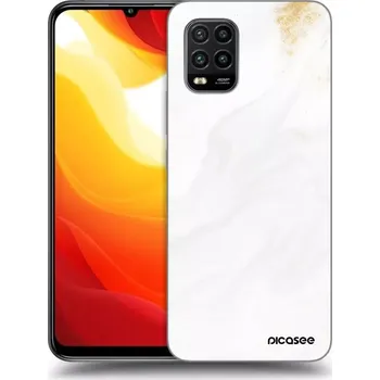 Pouzdro na mobilní telefon Picasee silikonový černý obal pro Xiaomi Mi 10 Lite - Bílá