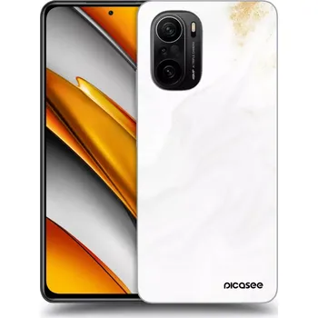 Pouzdro na mobilní telefon Picasee silikonový průhledný obal pro Xiaomi Poco F3 - Bílá