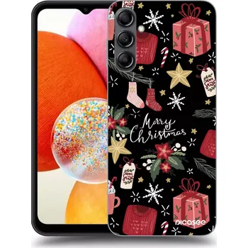 Pouzdro na mobilní telefon Picasee silikonový černý obal pro Samsung Galaxy A16 5G - Christmas