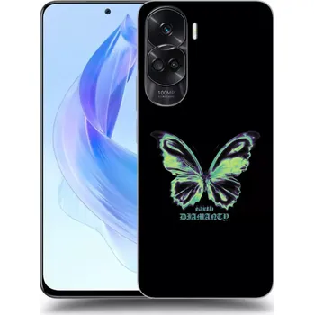 Pouzdro na mobilní telefon Picasee silikonový průhledný obal pro Honor 90 Lite 5G - Diamanty Blue