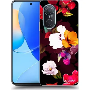 Pouzdro na mobilní telefon Picasee silikonový průhledný obal pro Huawei Nova 9 SE - Flowers and Berries