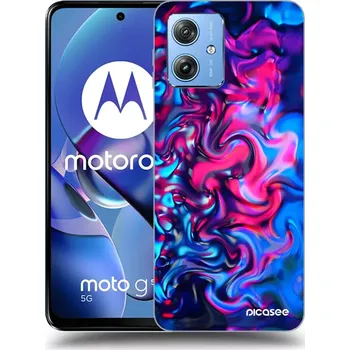 Pouzdro na mobilní telefon Picasee silikonový černý obal pro Motorola Moto G54 5G - Redlight