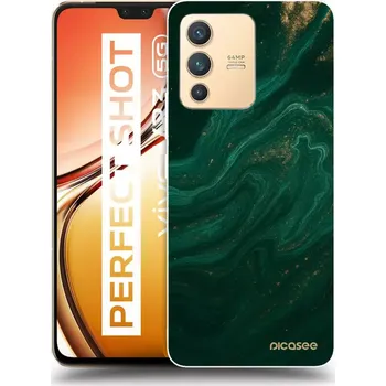 Pouzdro na mobilní telefon Picasee silikonový průhledný obal pro Vivo V23 5G - Green