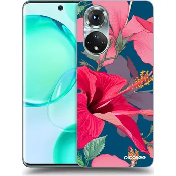 Pouzdro na mobilní telefon Picasee silikonový průhledný obal pro Honor 50 5G - Hibiscus