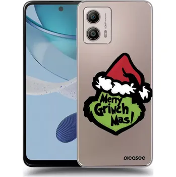 Pouzdro na mobilní telefon Picasee silikonový průhledný obal pro Motorola Moto G53 5G - Grinch 2