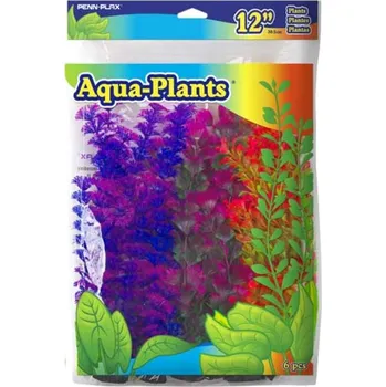 Dekorace do akvária Penn Plax Umělé rostliny 30,5 cm barevné 6ks sada