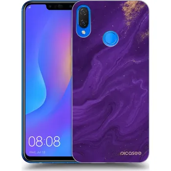 Pouzdro na mobilní telefon Picasee silikonový průhledný obal pro Huawei Nova 3i - Fialová