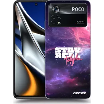 Pouzdro na mobilní telefon Picasee silikonový černý obal pro Xiaomi Poco M4 Pro - Stay Real