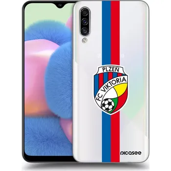 Pouzdro na mobilní telefon Picasee silikonový průhledný obal pro Samsung Galaxy A30s A307F - FC Viktoria Plzeň H